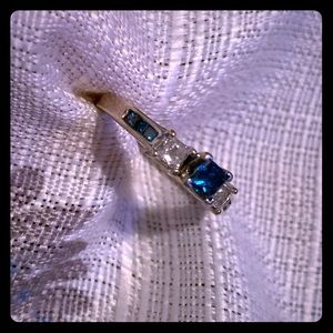 3/4 ct Blue Diamond Ring